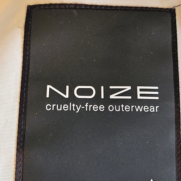 Noize Women's Cream Puffer Coat with Vegan Fur - Picture 8 of 12